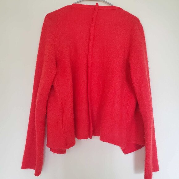 Vintage Comme des Garcons Red Wool Sweater Cardigan (ONE OF A KIND / RARE GEM) - Picture 8 of 9